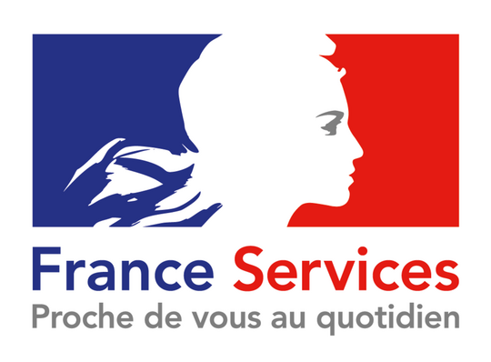 Logo France Services "Proche de vous au quotidien"